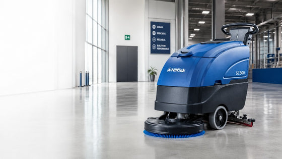 "Nilfisk SC500 Walk-Behind Floor Scrubber"