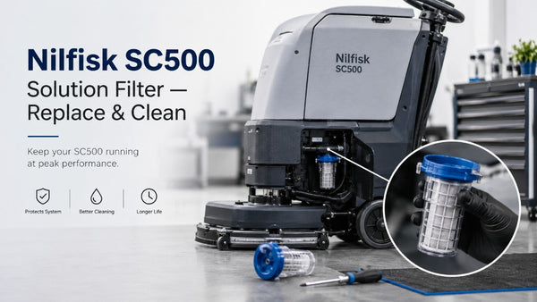 "Nilfisk SC500 Solution Filter — Replace & Clean"