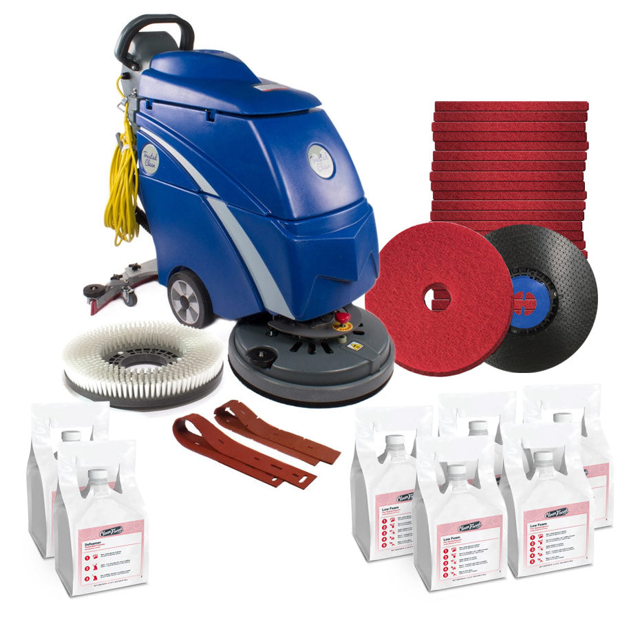 Floor Scrubber Pad Set â€” Red/Blue (17", 5-Pack) — gallery image 1
