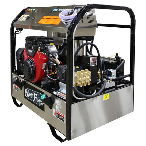 CleanFreakÂ® Hot Water 5.0 GPM Pressure Washer Skid & Cage (Gas Engine) â€“ 3,500 PSI