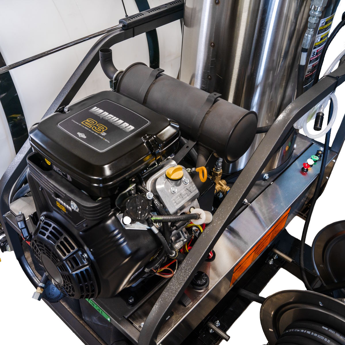 CleanFreakÂ® Hot Water 5.0 GPM Pressure Washer Skid & Cage (Gas Engine) â€“ 3,500 PSI — gallery image 4