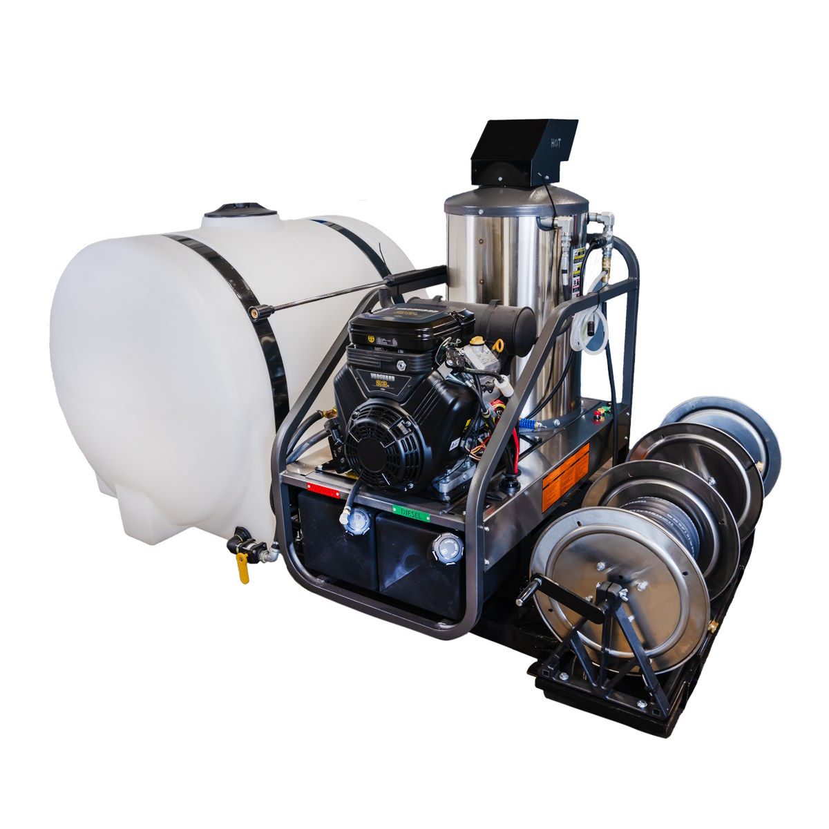 CleanFreakÂ® Hot Water 5.0 GPM Pressure Washer Skid & Cage (Gas Engine) â€“ 3,500 PSI — gallery image 2