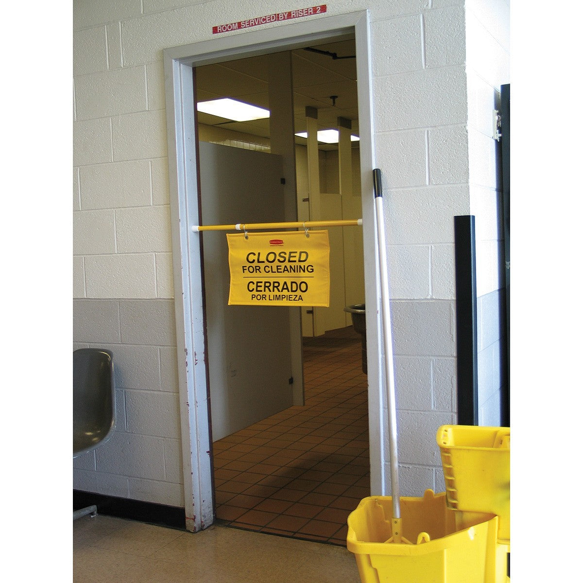 Caution Wet Floor Cone Sign â€” 36 Inch Bilingual — gallery image 3