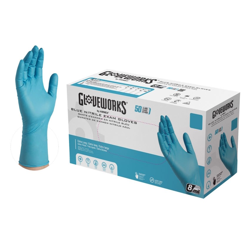 Chemical-Resistant Nitrile Gloves â€” Long Cuff (50 Count) — gallery image 3