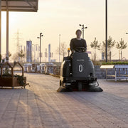 NilfiskÂ® SW3000â„¢ Ride-On Industrial Floor Sweeper w/ Li-Ion Batteries - 53" Sweeping Path