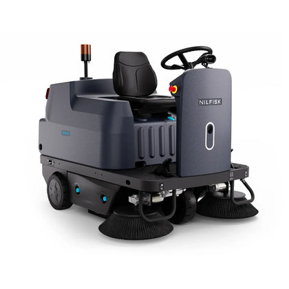NilfiskÂ® SW3000â„¢ Ride-On Industrial Floor Sweeper w/ Li-Ion Batteries - 53" Sweeping Path