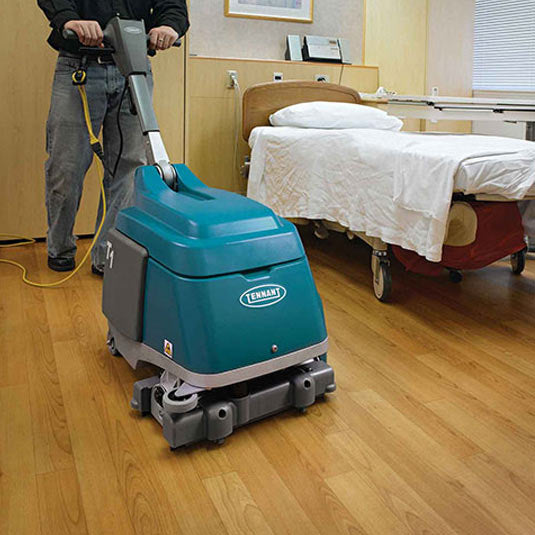 TennantÂ® T1 15â€ Walk Behind Micro Scrubber w/ Cylindrical Brush (Battery & Electric Options) - 3 Gallons