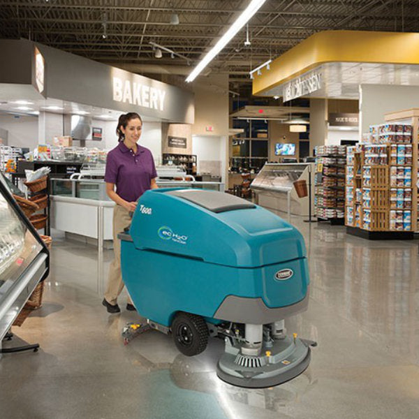 TennantÂ® T600 Self-Propelled Walk Behind Automatic Floor Scrubber w/ Pad Drivers (28",  32" & 36" Deck Options) - 32 Gallons