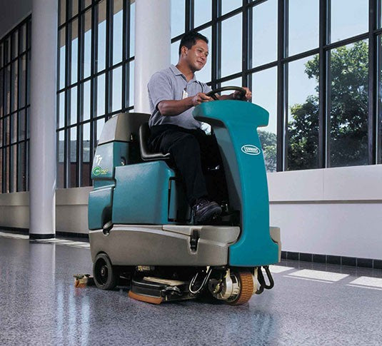 TennantÂ® T7 Ride-On Automatic Floor Scrubber w/ Conventional & ec-H2O NanoCleanÂ® Options â€“ 29 Gallons