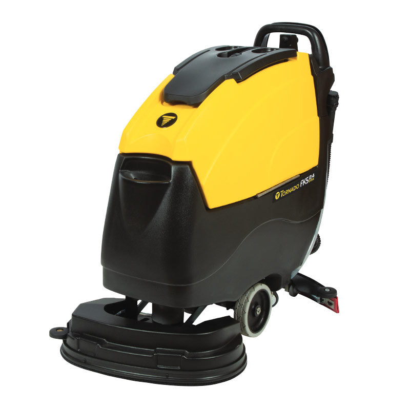 TornadoÂ® 'Floorkeeper 24' Walk Behind 24â€ Automatic Floor Scrubber w/ 2 Pad Drivers & Traction Drive - 11 Gallons