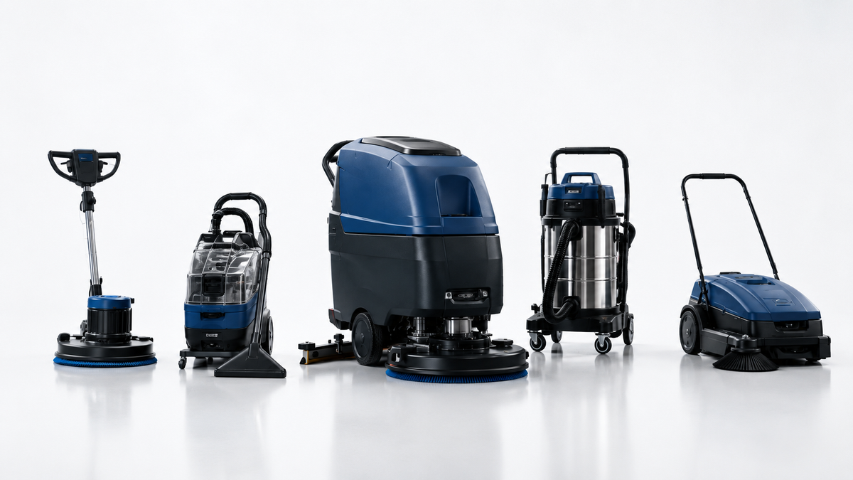 Commercial cleaning equipment lineup